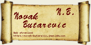 Novak Butarević vizit kartica